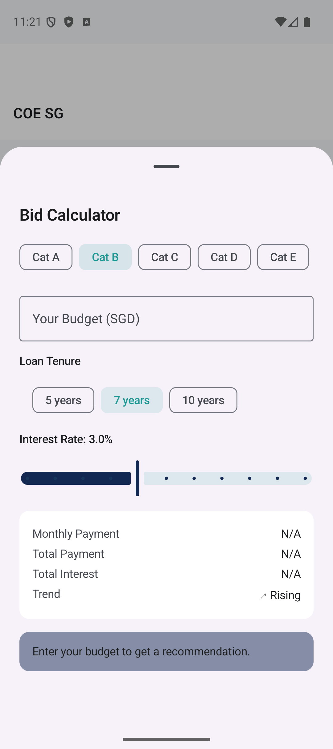 Bid Calculator - Monthly payment estimates