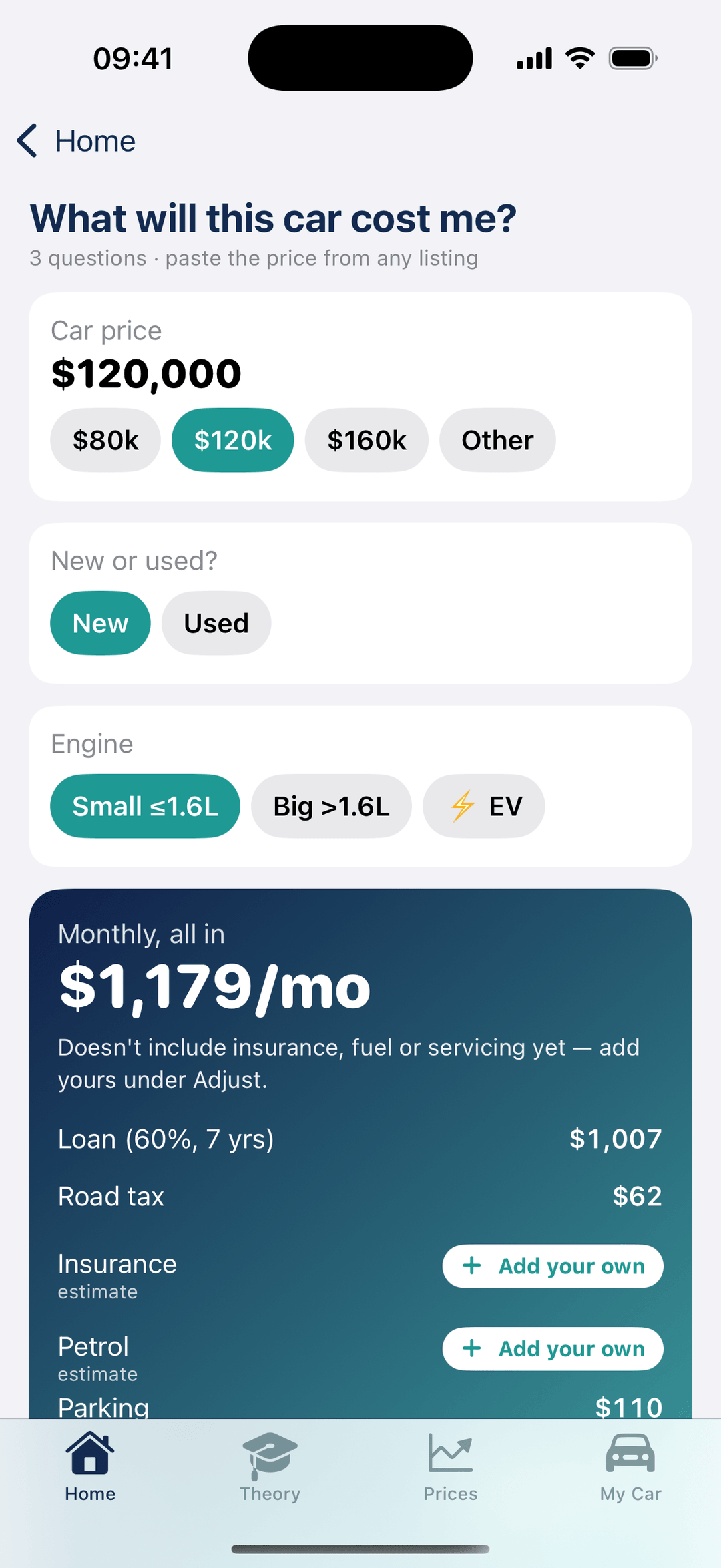 Car Cost - What a car costs each month